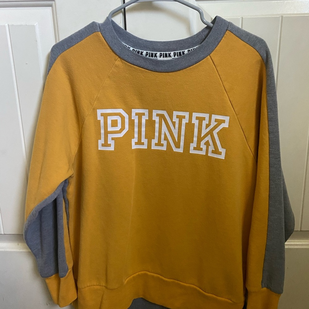 pink crew neck